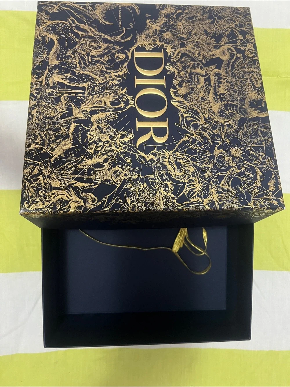 Dior Navy color and Gold Decorative Gift Box